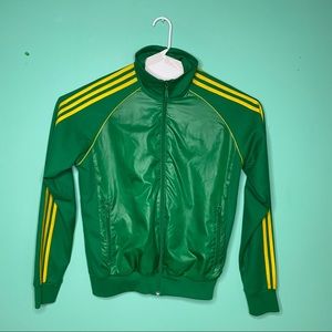 Vintage 1976 Adidas Montreal Green and yellow Track jacket